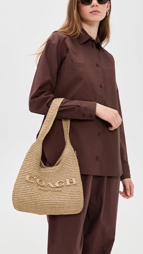 Image of COACH Brooklyn Shoulder Bag 28 in Straw