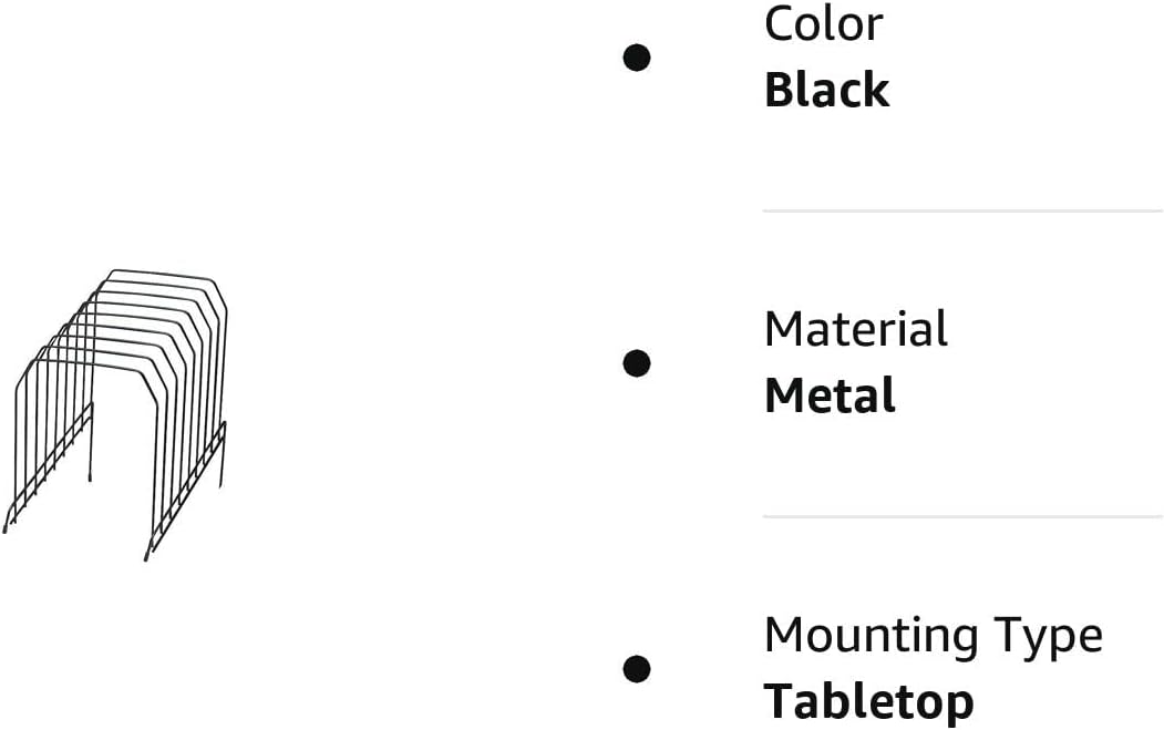 Myofficeinnovations 218354 Metal Incline Desktop File Sorter, 8 Compart,Black : Office Products
