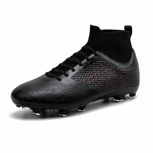 Men's Soccer Cleats Shoes Professional High-Top Breathable Athletic Football Shoes for Outdoor Indoor TF/AG