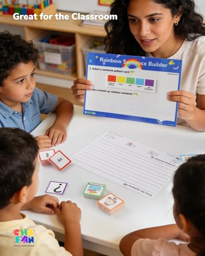CHEFAN Sentence Building for Kids, Color-Coded Grammar Learning Toys with Writing Practice, Reading Manipulatives for Classroom, Homeshool & Speech Therapy - Image 6