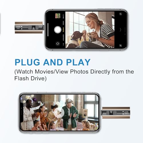 EATOP Flash Drive de 128 GB destinado a iPhone, iPad, Android e computadores, cartão de foto para ar