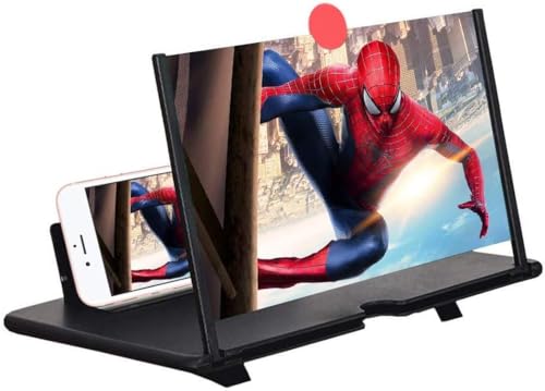 LAC 14'' Screen Magnifier for Cell Phone, Mobile Phone Magnifying Projector Screen Enlarger for Movies and Gaming, Foldable Stand with 3D HD Amplifier by LAC FUTURE - Used condition - US$14.05