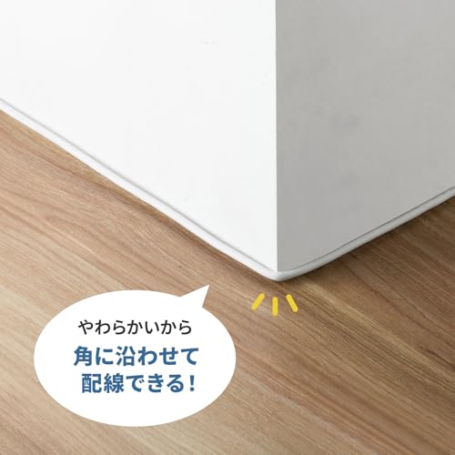 サンワサプライ LANケーブル CAT6A KB-SL6AYS-05W