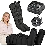 Masajeador de Piernas Profesional, Aire Compresión Pierna Masajeador con 8 Intensidades y Temporizador, Imitar el Masaje...
