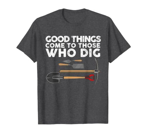 Funny Archaeology for Men Women Anthropology Archaeologist T-Shirt, Men, Dark Heather Grey, Medium