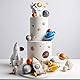 Outer Space Cake Toppers Astronaut Rocket Stars Cake Decorations for Two Der Mond Erste Reise um die Sonne Babyshower Geburtstag Kuchen Deko