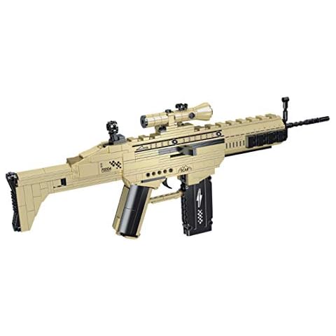 385Pieces Military Blaster Weapon Gun Bricks Kit, Gun Building Blocks Model Set, Compatible with Lego Cover