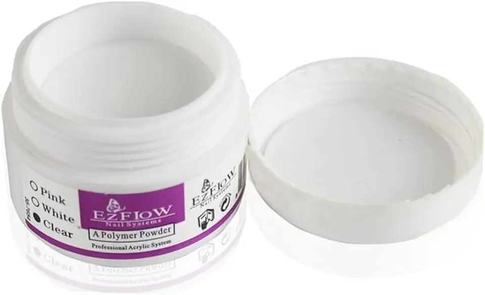 Pó Acrílico para Unhas 30g – Transparente, Ultrafino, Para Acrigel, Gel e Porcelana, Longa Duração, Profissional