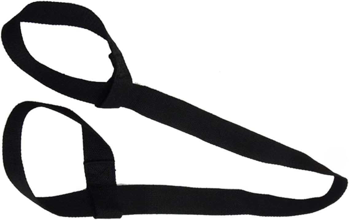 Adjustable Cotton Yoga Mat Strap Carrier Black Exercise Mat Sling Soft and Durable Design for Hands Transport of Any Yoga Mats
