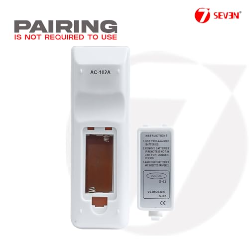 Image of 7SEVEN Compatible Air Conditioner remotes with Original Voltas AC Remote Control Suitable for 1 1.5 2 ton Split or Window ac - Match Exactly with Old Model 102A Remote for Better Performance