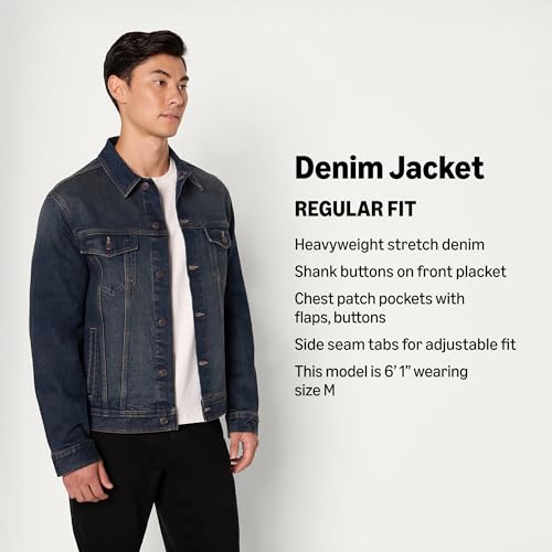 Amazon Essentials Men's Low Stretch Regular-Fit Denim Jacket2