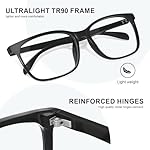 hunsquer Blue Light Glasses for Women Blue Light Blocking Glasses Men Computer Gaming Blue Screen Glasses Mens Blue Light Blocker Glasses - Image 5