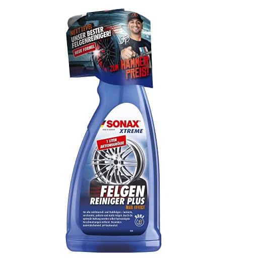 SONAX XTREME fälgrengöring plus (1 liter) effektiv och syrafri rengöring av alla lättmetall- och stålfälgar samt lackerade, förkromade och polerade fälgar | Artikelnummer 02313000