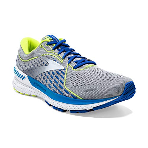 Brooks Men's Adrenaline GTS 21 Running Shoe - Grey/White/Indigo - 12
