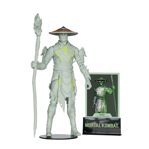 Mortal Kombat Actionfigur Glow in The Dark Edition Raiden (Gold Label) 18 cm