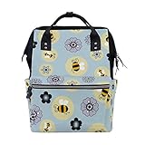 cartoon bee flower bumblebee diaper bags large travel nappy nursing backpack mommy bag