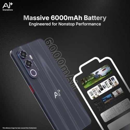 Image of AI+ Nova 2 Neo 5G Smartphone, 128 GB, Black, Android 16, 4 GB RAM, Mediatek Dimensity 6300, 2.4 GHz, 6.745 Inch HD+ Display