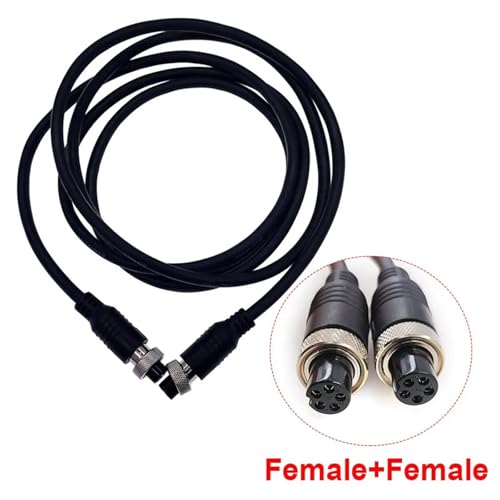 Cable GX12 de 6 pines hembra a hembra con extensión de junta a tope de PVC de 2 metros y 6,7mm 3