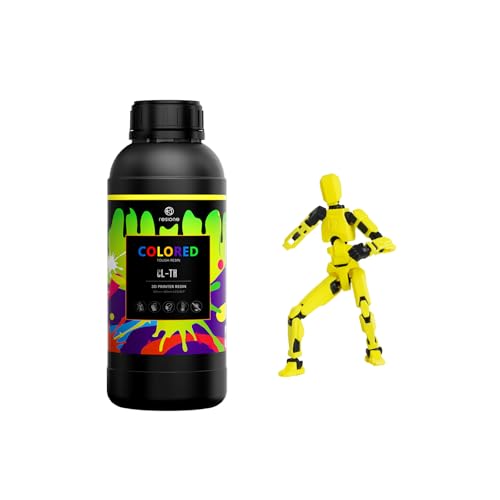 RESIONE CL-TH Tough ABS-Like Color 3D Printer Resin, Highly Saturated & Opaque Colors, Rigid and Tough, Wear & Scratch Resistant, Low Shrinkage for Figures, Models & Prototypes, Lemon Yellow-1KG