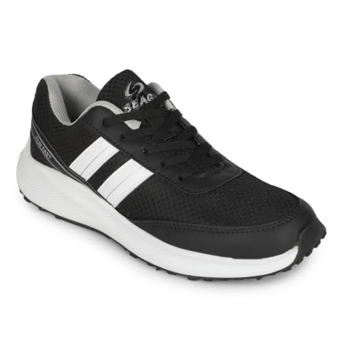 Image of SEAGA Sports Men Running Sports Shoes | Super Soft Breathable Casual Sneakers for Men | Anti-Skid Sole | Cushioned Insole | Lightweight Shoes Pack of 1