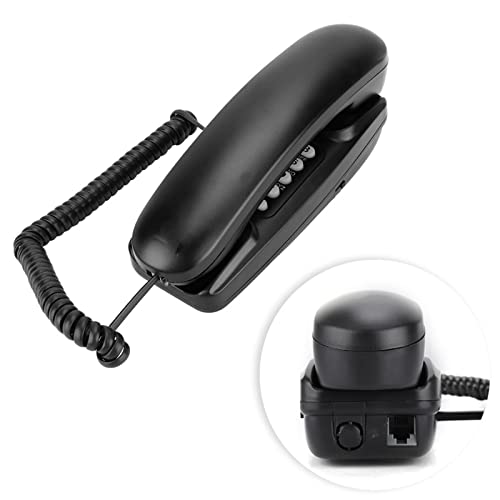 Teléfono Fijo con Cable para Pared Negro miniatura 1