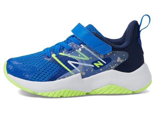 New Balance Rave Run V2 Bungee Lace with Top Strap Shoe, Team Royal/Blue Oasis/Bleached Lime Glo, 11 US Unisex Little Kid4
