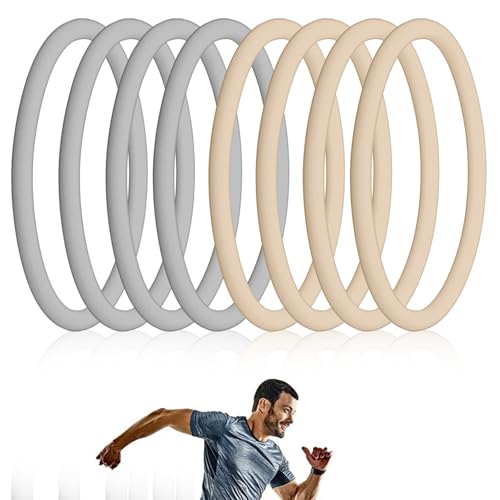 SHENLIU 8 Pcs Silicone Patella Bands, Patella Tendon Support Strap for Knee Pain Relief, Patellar Tendon Knee Strap for Basketball Running Tennis Soccer Elastic Patella Knee Braces for Men Women