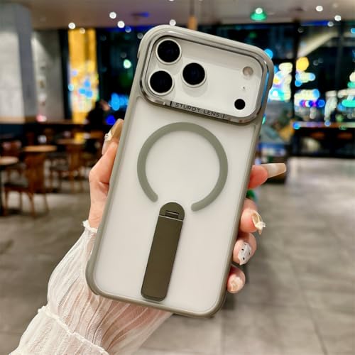 Coque de protection magnétique iPhone 15 en alliage gris mat anti-choc