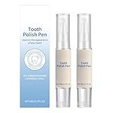 Miraloud Zahnaufhellung Stift, Miraloud Zahnpolitur-Stift, Miraloud Zahnlack-Stift, Bleaching Zähne für Strahlend Weiße Zähne, Effektives Zahnbleaching Gegen Kaffee, Tee, einfache Anwendung (2PC)