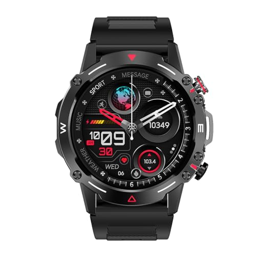 Image of Armfit HULK Smart watch with AMOLED Always On Display Smartwatches for men, BT Calling Waterproof Fitness Watch with Heart Sleep Monitor for Android iOS (Black)