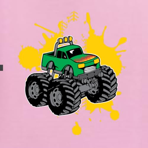 Wild Bobby Green Monster Truck with Firey Flames Cars and Trucks Baby Creeper Boys Girls Infant Bodysuit - Image 3