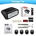 Promata RV Tire Pressure Monitoring System, Heat Resisting Wireless Solar TPMS with 4 Sensors & 6 Alarm Modes, Eye Protection Clear LCD Display for Travel RV Car Motorhome Camper