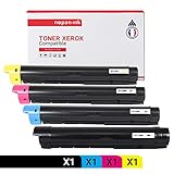  NOPAN-INK - Toner x4-006R01457 6R01457 (Noir + Cyan + Magenta + Yellow) - Compatible pour Xerox WC 7120 7125 7220 7220 i 7225 7225