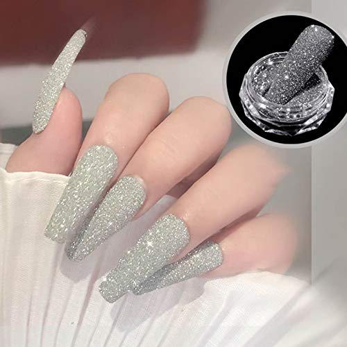 BOLANA Rushed Diamond Glitter Sparkles Pulver Pigment Nail Art Glitter Powder Dekoration – Bild 4