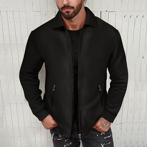 Men's Full Zip Polo Jacket & Drawstring Pants Set 2pcs Regular Fit Casual Sport Tracksuit with Pockets4