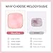 MelodySusie 1PC Square Shape Resin Nail Art Palette, Professional Color Mixing Board for Gel Polish, Acrylics, Pigment Blending, Salon and DIY Makeup Artist Tool, Pink