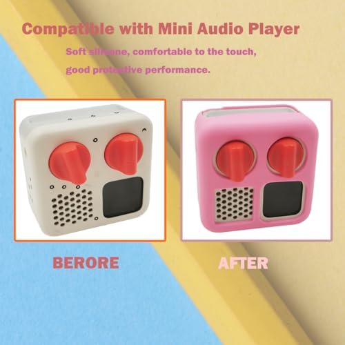 Anti-Slip Silicone Cover for YOTO Mini Audio Player, Protective Sleeve Case for Mini Player; Accessory for Kids Music Players (Case Only) (Pink) 3 41b2ANSD6EL. AC