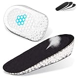 Kalevel Height Increase Insole Men Women Heel Cup Lift Cushion Shock Absorption Elevator Shoe Inserts 1 Inch Honeycomb Design