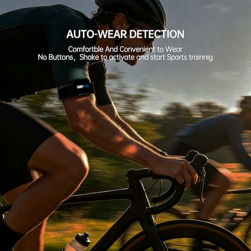 DEEPTIDE Heart Rate Monitor Armband,Bluetooth/ANT+,IP68 Waterproof,Optical HR Sensor Compatible with iOS/Android Apps,Arm Heart Rate Sensor for Running Cycling Swimming — view 6