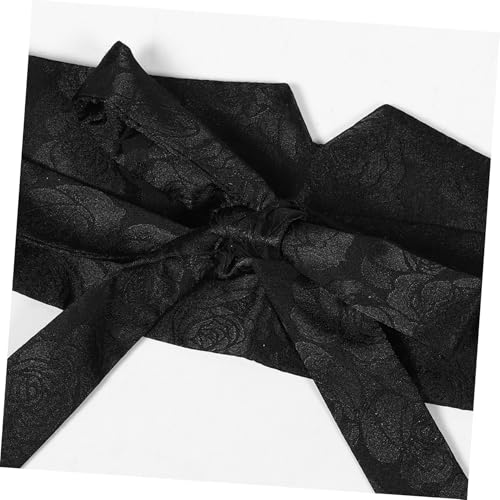 Black Wide Dress Belt Vintage Thick Women's Waist Belt For Dresses Decorative Fabric Ladies Waistband For Any Occasion3