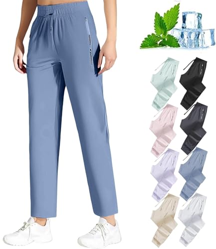 Comfiy Fit Stretchacitve - Women's Ultra Stretch Ice Silk Comfort Casual Pants,Stretch Acitve Pants for Women
