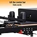 Foldable Pilates Reformer Machine，Multifunctional Home Pilates Reformer Machine with Adjustable Resistance Yoga Ball for Full-Body Workout(Black)