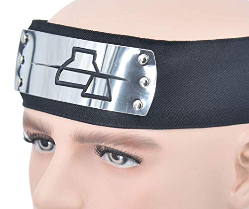 DAZCOS Anti Rock Village Deidara Cosplay Headband Akatsuki Head Protector (Deidara-Band-Black)
