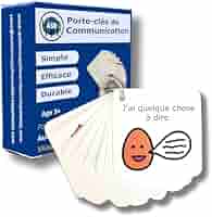 Porte-Clé Pictogrammes Autisme - 36 Cartes Émotions & Comportements, Outil Communication TSA/TDAH, PECS