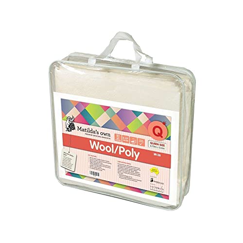 Matildas Own Batting 60% Wool 40% Poly Precut Queen Size 2.4m x 2.7m