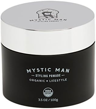 Mystic Man - Organic Beard Balm For Men, 100% Natural Leave-In Beard Conditioner, Beard Styling Balm, Blend of Beeswax & Coconut Oil, Strengthens & Softens Beards & Mustaches,3.5 oz