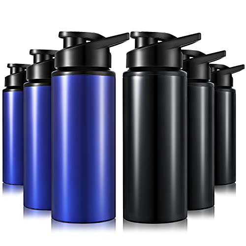 6 Pieces Aluminum Water Bottle 20 Oz Metal Sports Bottles With Snap Lids Lightweight Bike Water Bottles Portable Leak Proof Travel Reusable Water Bottle For Gym Hiking Cycling Fishing School Camping #TOP19