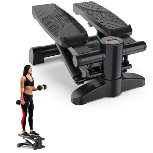 Mini Stepper Exercise Machine Under Desk, Stepper Machine 300LB Weight Limit,Mini at Home Stair Stepper No Nise,2 MM Thickness Steel Step Machine for Exercise at Home Hydraulic