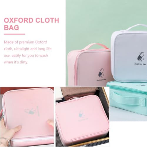 Botiquín de primeros auxilios rosa en tela Oxford lavable para oficina 8
