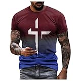 Slim Fit T-Shirt Herren, Tshirt Mit Aufdruck, Fotodruck Rundhals Tshirt Basic Locker Tops Bequemes Atmungsaktiv Sportshirts Fashion Streetstyle Oberteile Hip Hop Streetwear